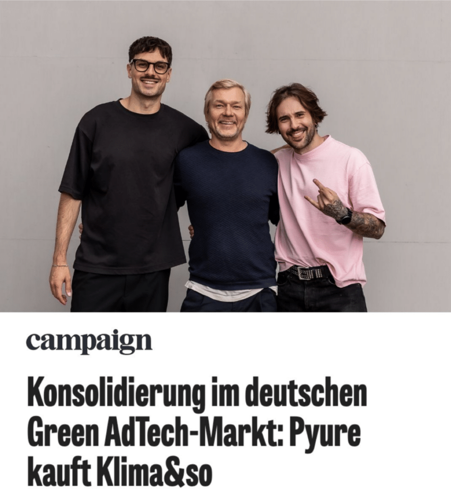 Exit: Campaign-Artikel zur Übernahme von klima&so